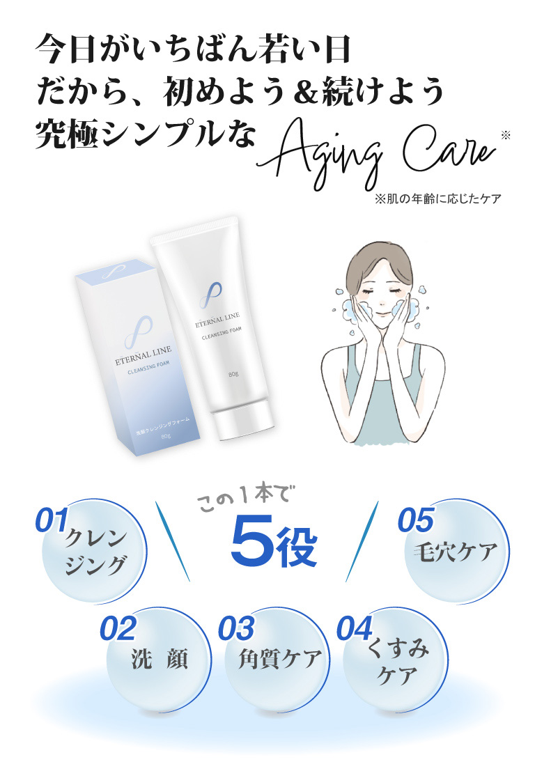 この1本で5役クレンジング、洗顔、角質ケア、くすみケア、毛穴ケア